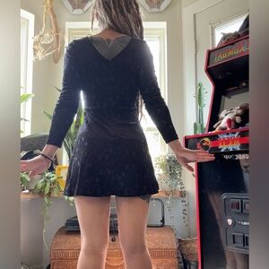 Super cute velvet little black dress